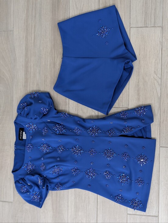 Ava Presley Dresses & Skirts - Embellished Royal Blue Two-Piece Prom Dress